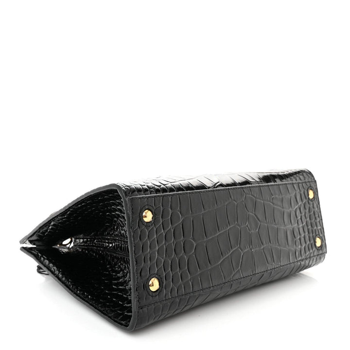Burberry  Crocodile Embossed Calfskin Mini Frances Tote