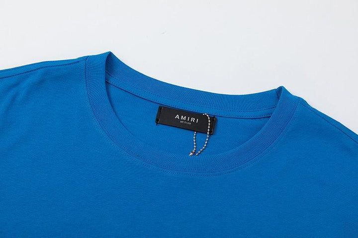 Amiri Blue T-Shirt Without Collar