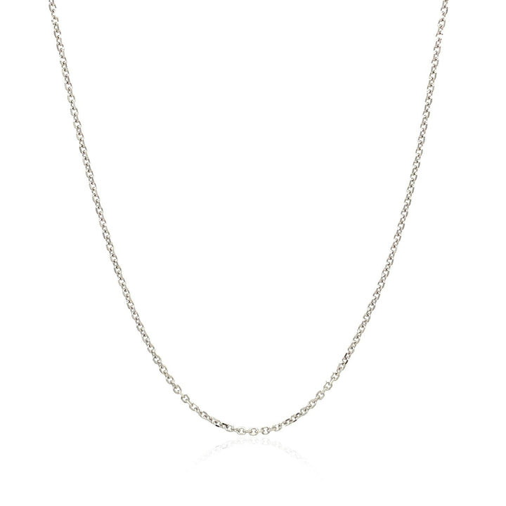 10k White Gold Cable Chain 1.1mm