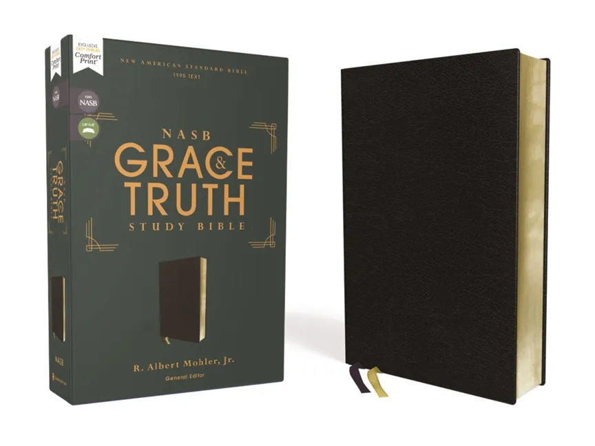 Nasb, the Grace and Truth Study Bible (Trustworthy and Practical Insights), Bonded Leather, Black, Red Letter, 1995 Text, Comfort Print - Bonded Leather
