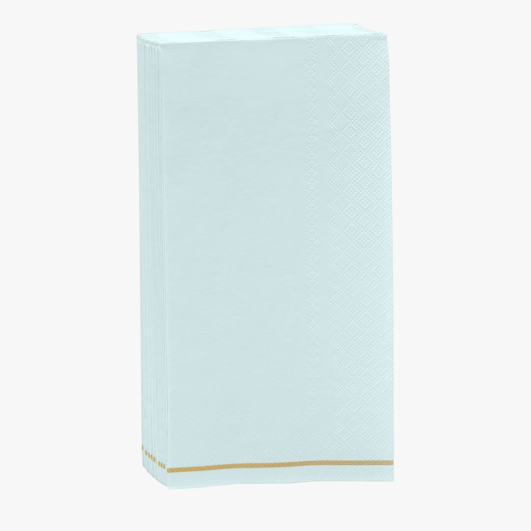 Mint with Gold Stripe Paper Napkins - 3 available sizes