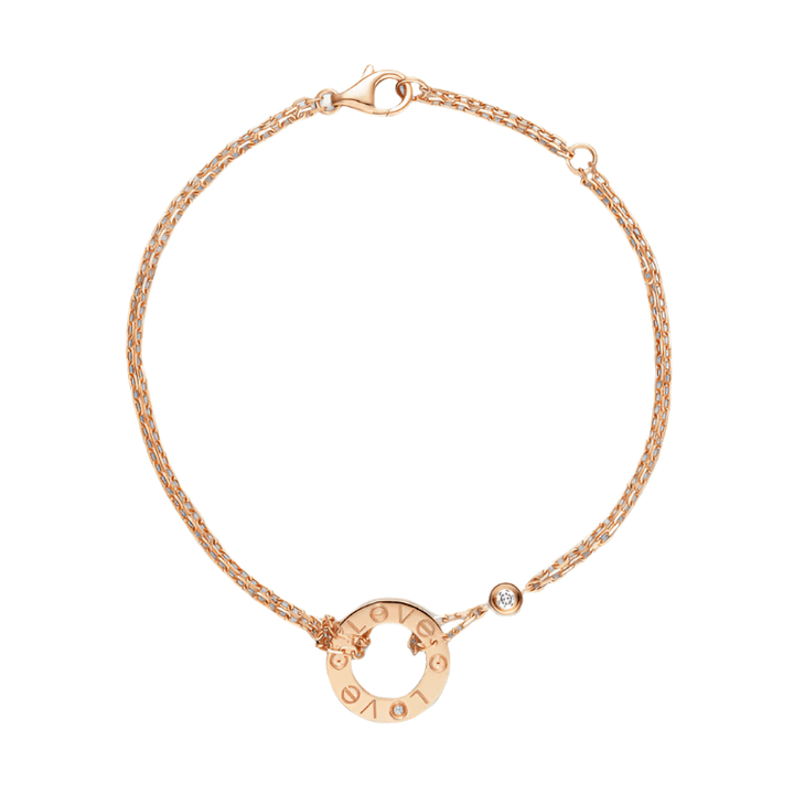Cartier Love Bracelet, 18k Rose Gold, 2 Diamonds