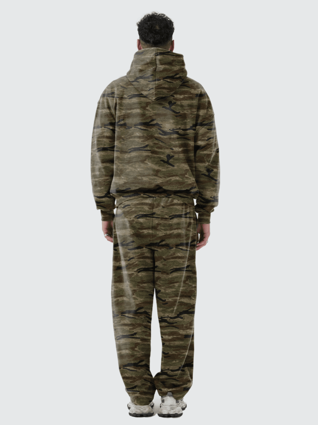 Camo Oversized Heavyweight Curved-Leg Sweatpants