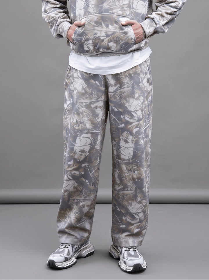 Camo Oversized Heavyweight French Terry Open-Hem Sweatpants