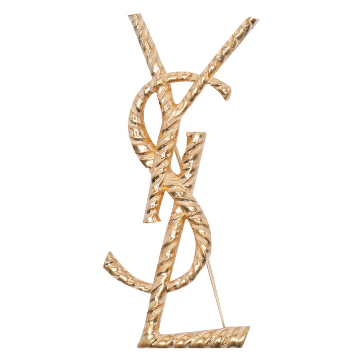 Saint Laurent Women Cassandre Croco Brooch