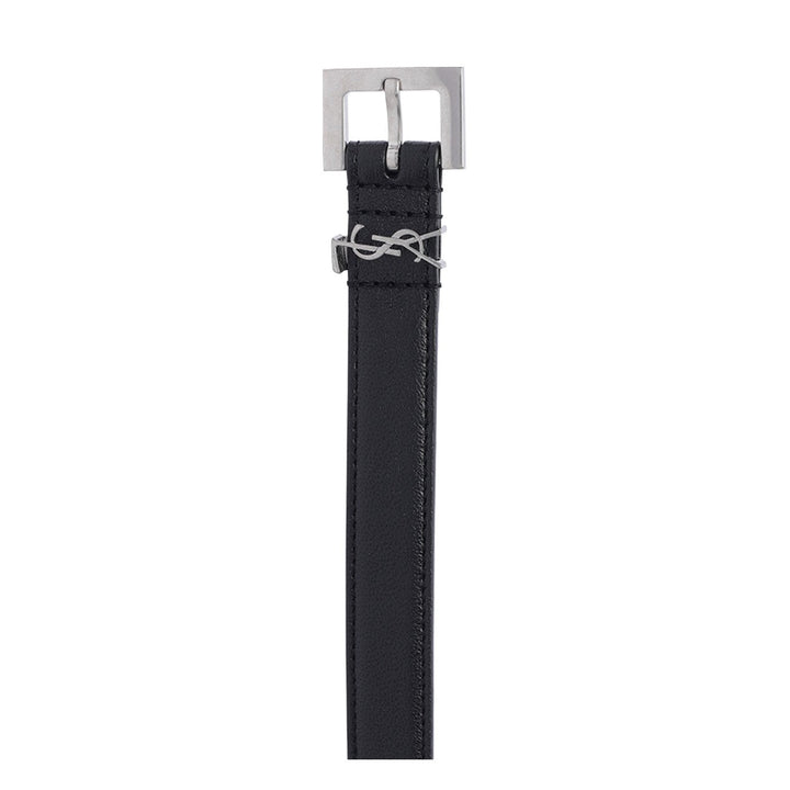 Saint Laurent Men Cassandre Narrow Belt