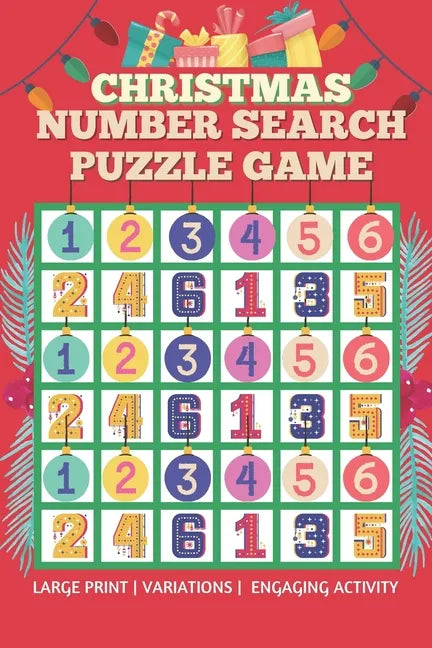 Christmas Number Search Puzzle Game - Engaging activity - Large print: Christmas gift idea for Elderly/Seniors - Number search puzzle game with variat - Paperback