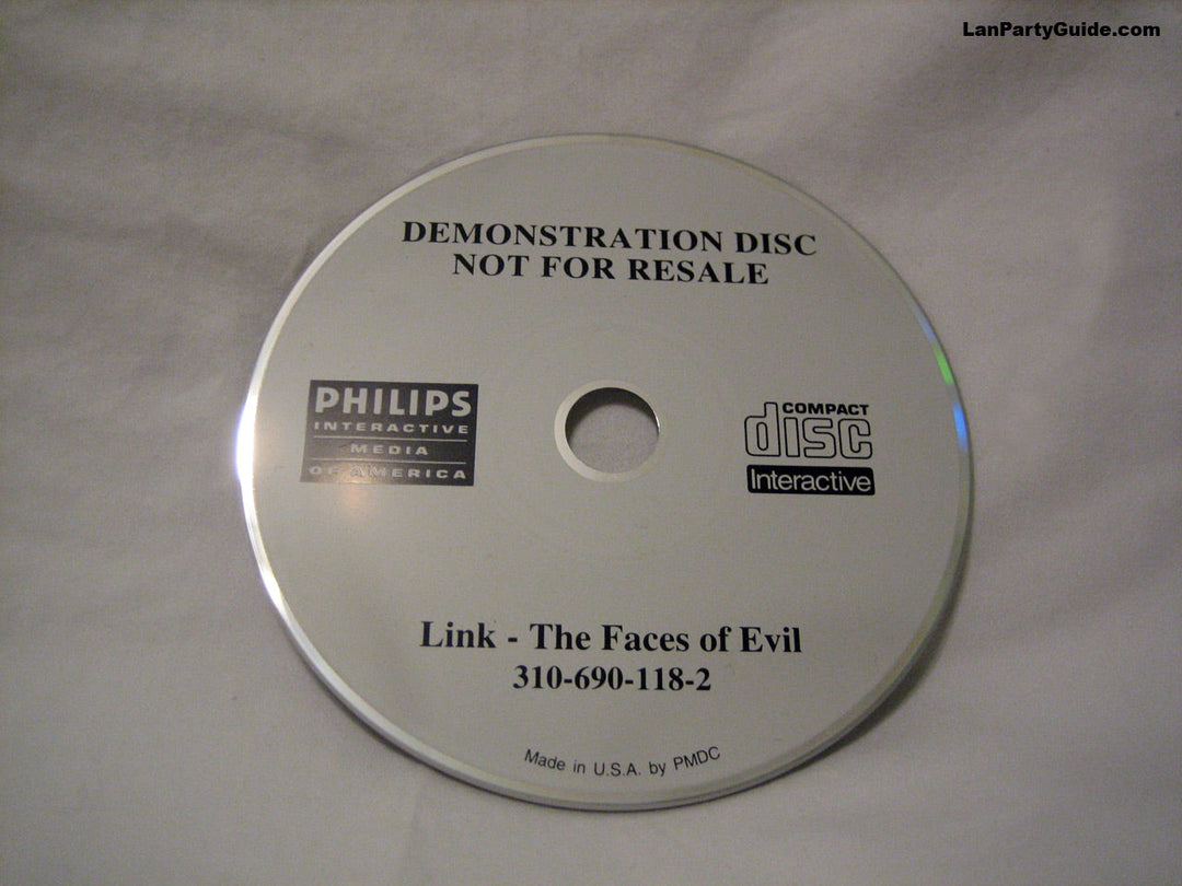 Demonstration Disc Not For Resale Zelda Link: The Faces Of Evil (CD-i)
