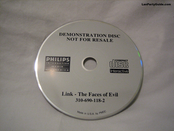Demonstration Disc Not For Resale Zelda Link: The Faces Of Evil (CD-i)