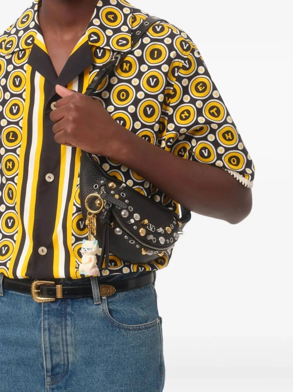 Valentino Garavani Men `Bulles Royales` Bowling Shirt