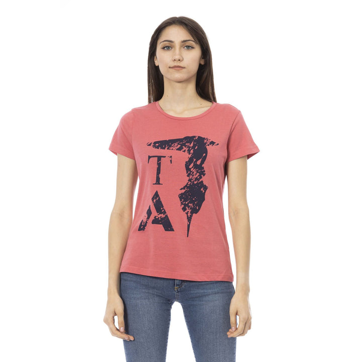 Trussardi Action women's pink graphic print T-shirts