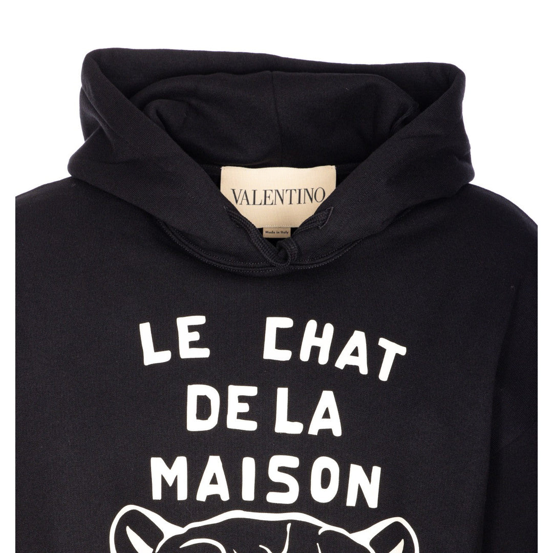 Valentino Garavani Men Chat De La Maison Patch Hoodie