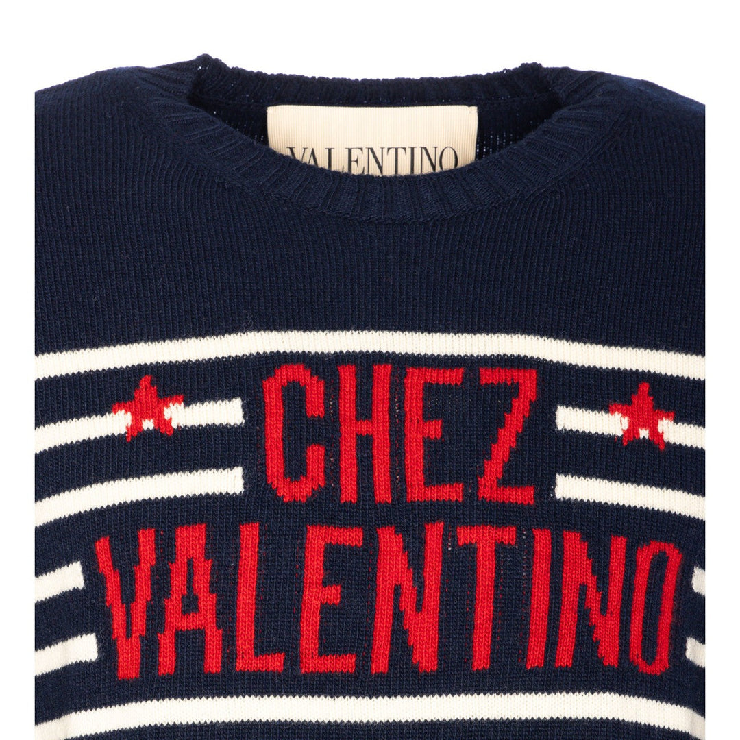 Valentino Garavani Men Chez Valentino Jacquard Motif Sweater