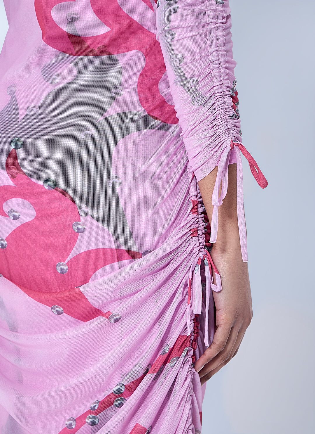 Chopova Lowena Women Ruched Printed Mesh Dress