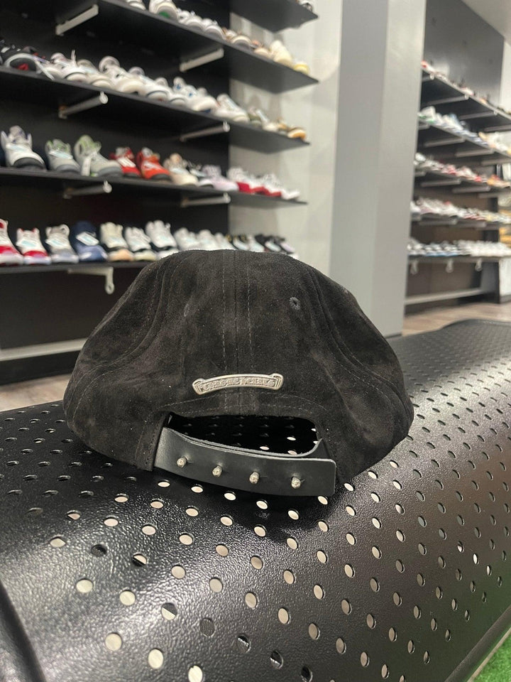 Chrome Hearts 5 Panel Suede Dagger Baseball Cap Black