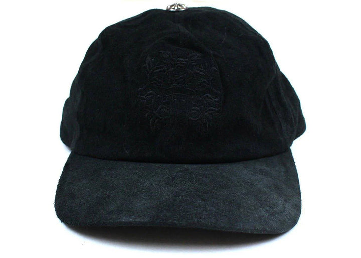 Chrome Hearts 5 Panel Suede Dagger Baseball Cap Black