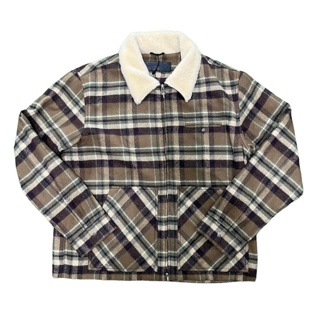 Chrome Hearts Black Sheep Plaid Fleece Jacket