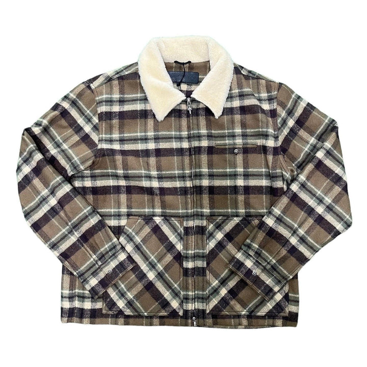 Chrome Hearts Black Sheep Plaid Fleece Jacket