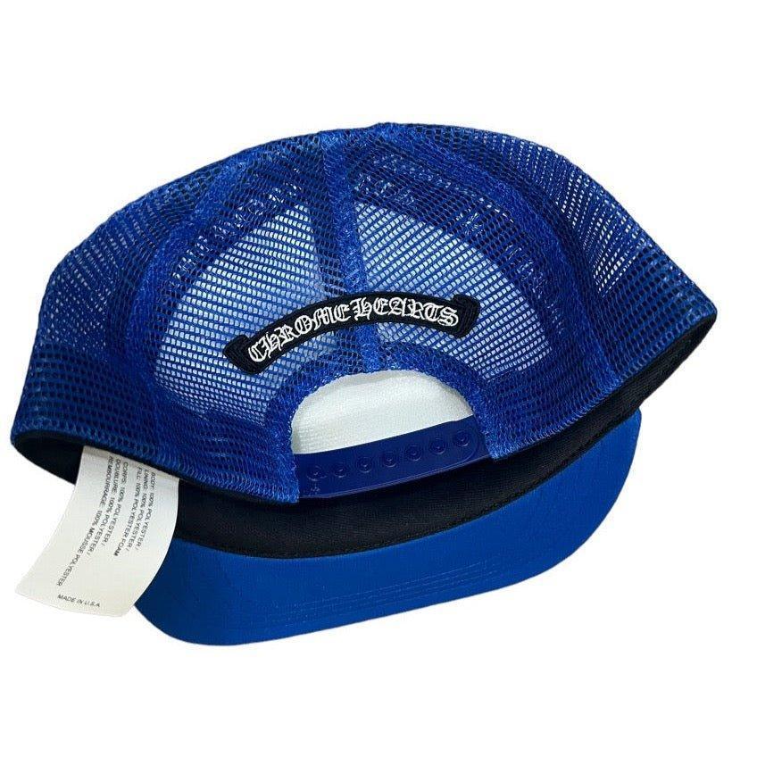 Chrome Hearts Cemetery Cross Trucker Hat Blue / White