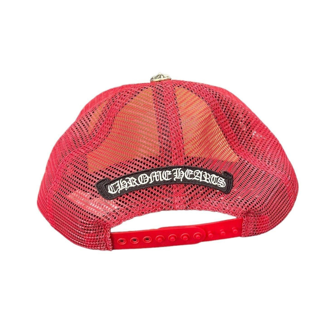 Chrome Hearts Cemetery Cross Trucker Hat Red / White