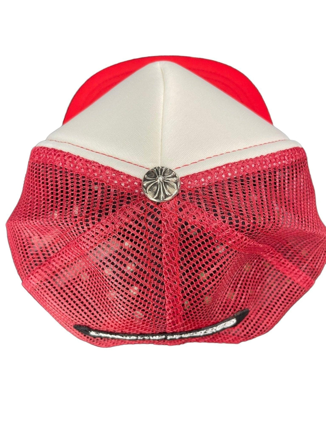 Chrome Hearts Cemetery Cross Trucker Hat Red / White