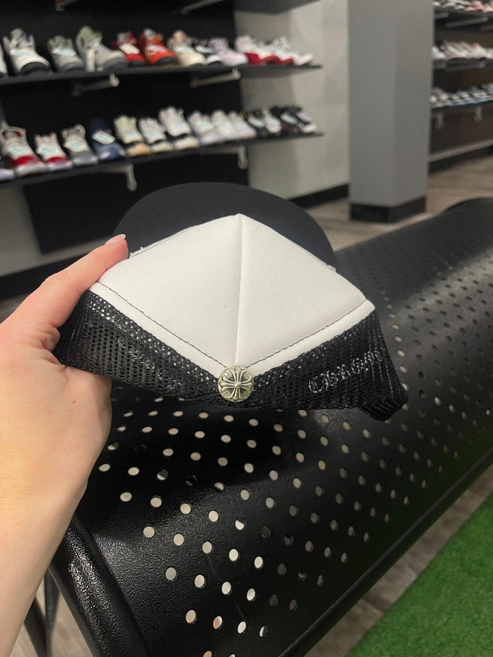 Chrome Hearts CH Hollywood Trucker Hat Black & White