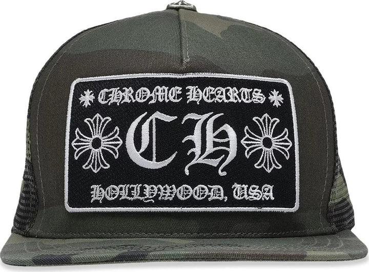 Chrome Hearts CH Hollywood Trucker Hat Camo