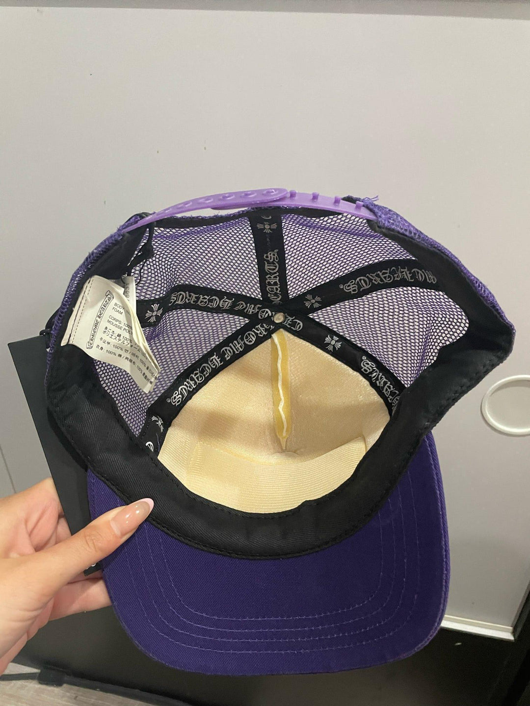 Chrome Hearts CH Hollywood Trucker Hat Purple / White / Pink