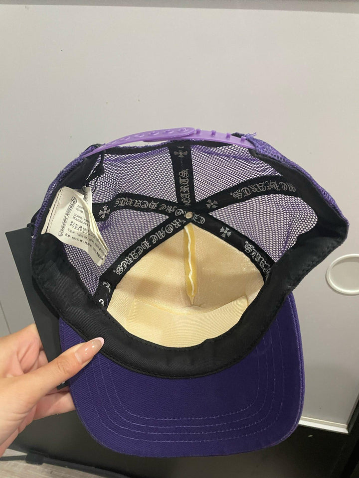 Chrome Hearts CH Hollywood Trucker Hat Purple / White / Pink