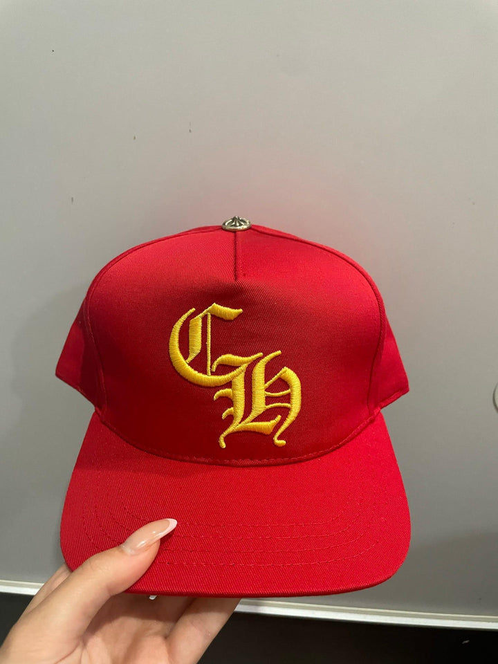Chrome Hearts CH Silver Button Hat Red / Yellow
