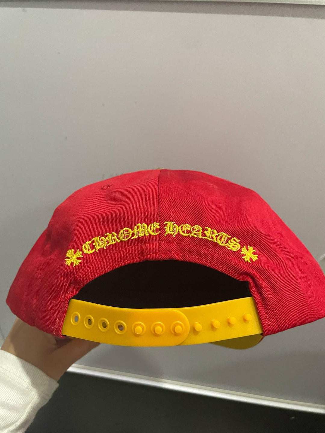 Chrome Hearts CH Silver Button Hat Red / Yellow