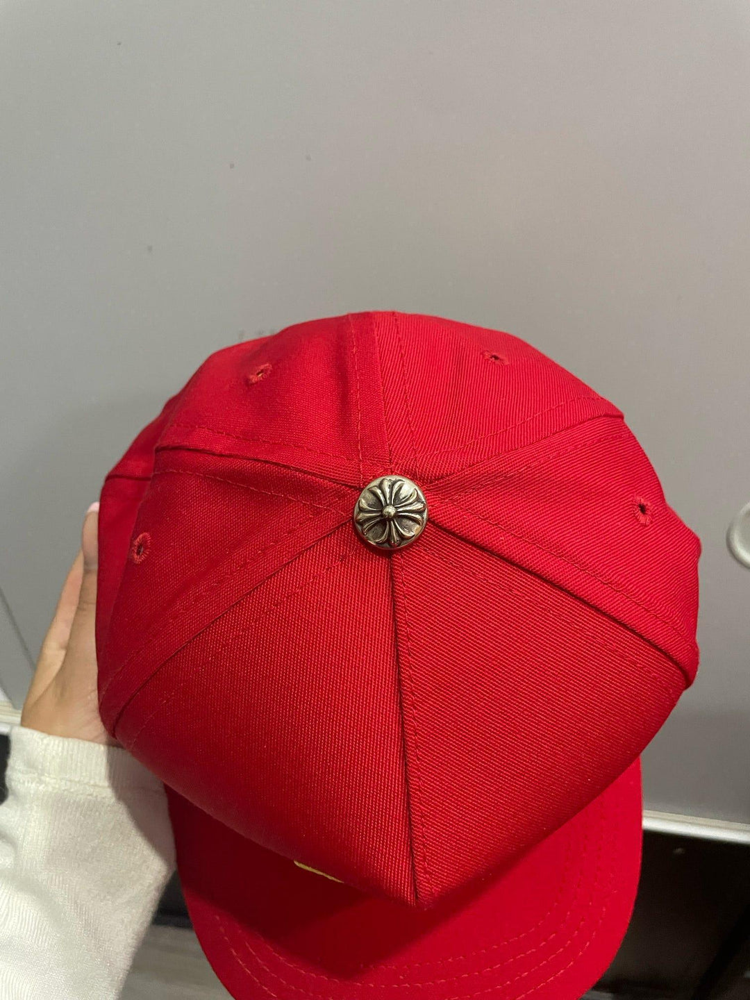 Chrome Hearts CH Silver Button Hat Red / Yellow