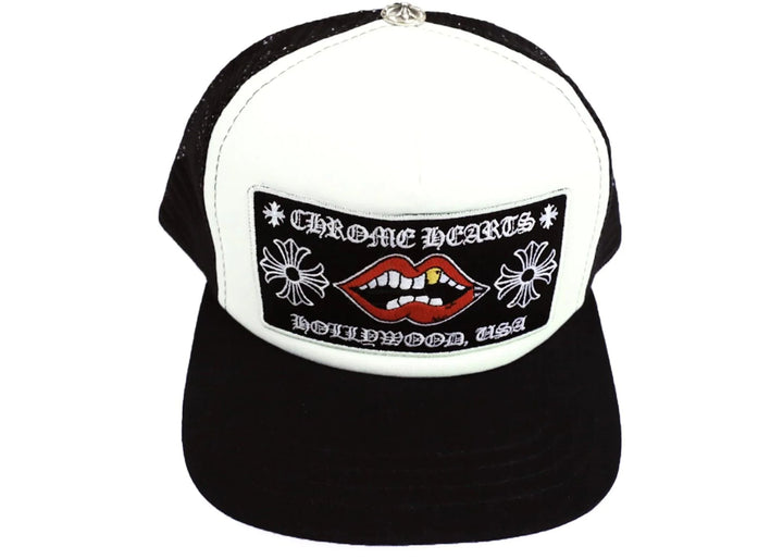 Chrome Hearts Chomper Hollywood Trucker Hat Black / White