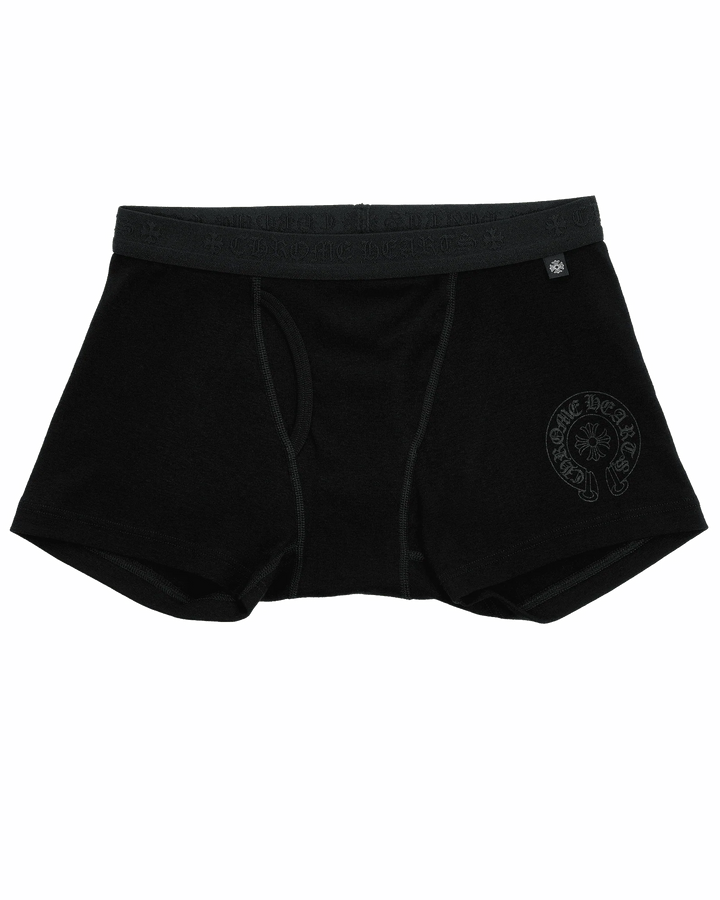 Chrome Hearts Horseshoe Boxer Brief Shorts Black / Black