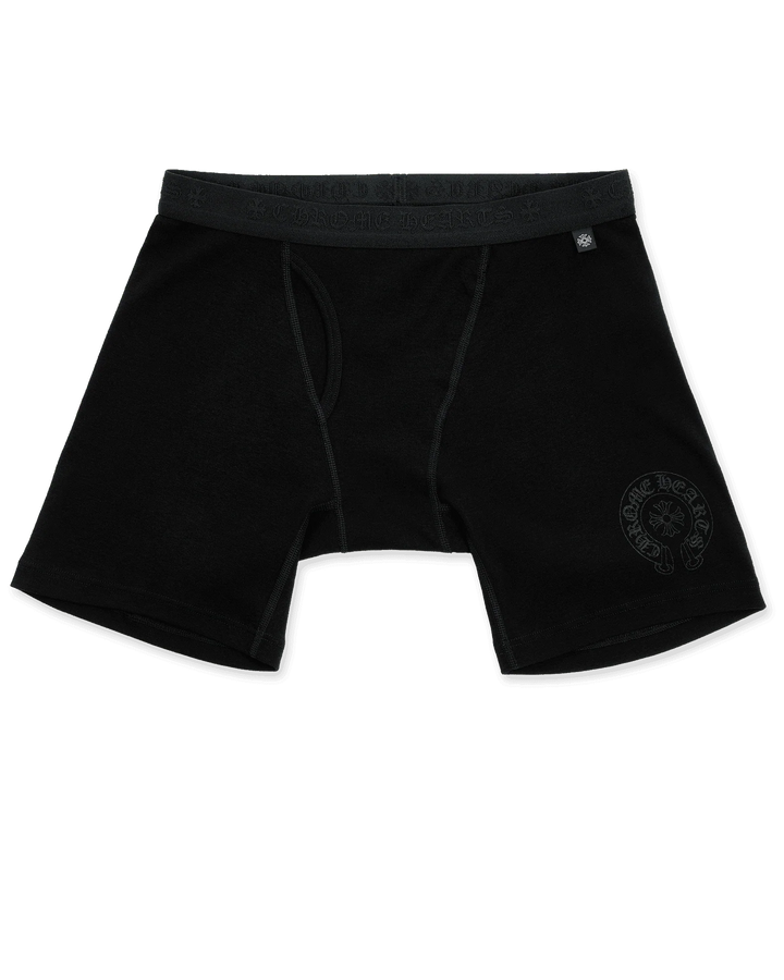 Chrome Hearts Horseshoe Long Boxer Brief Shorts Black
