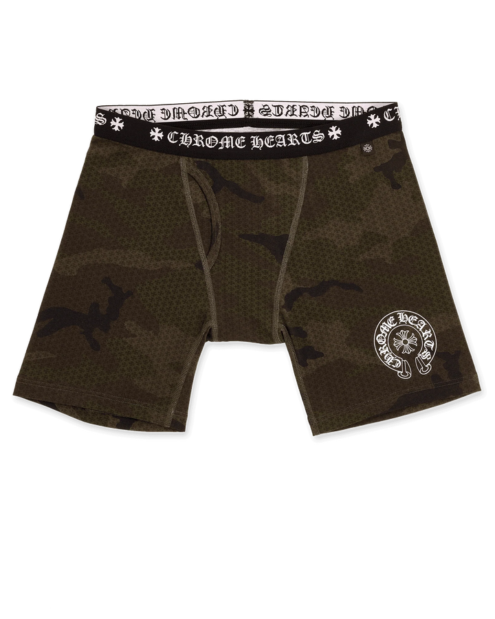 Chrome Hearts Horseshoe Long Boxer Brief Shorts Camo