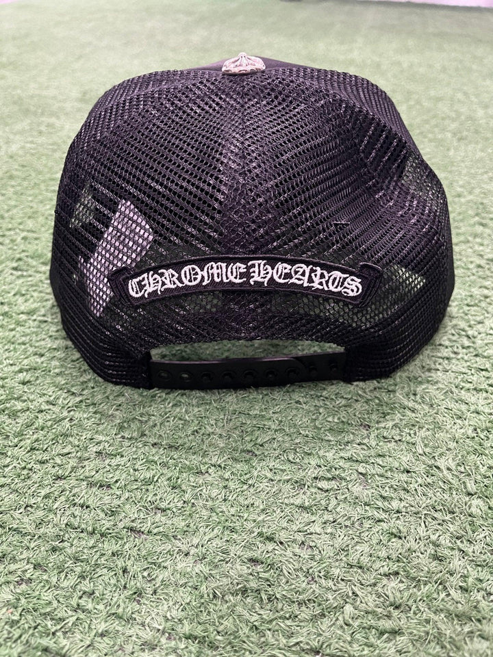 Chrome Hearts King Taco Camo Cross Trucker Hat Black