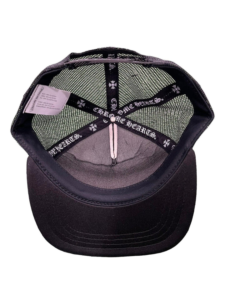 Chrome Hearts King Taco Camo Cross Trucker Hat Black