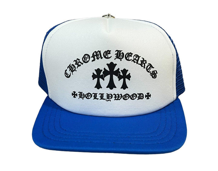 Chrome Hearts King Taco Cross Trucker Hat Blue