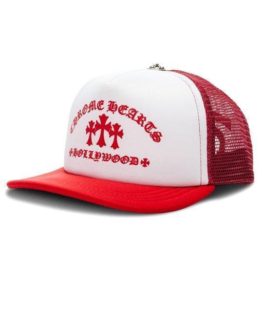 Chrome Hearts King Taco Cross Trucker Hat Red