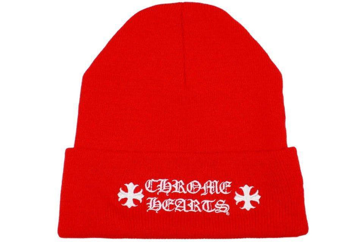 Chrome Hearts Logo Beanie Red