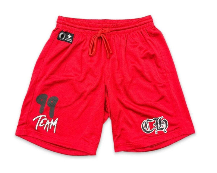 Chrome Hearts Matty Boy "FORM" Mesh Varsity Shorts Red