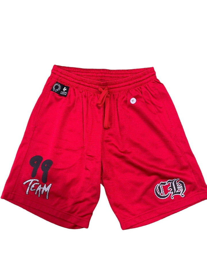 Chrome Hearts Matty Boy "FORM" Mesh Varsity Shorts Red