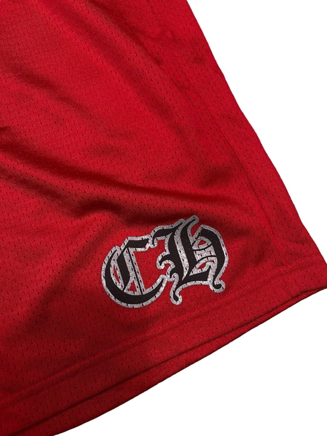 Chrome Hearts Matty Boy "FORM" Mesh Varsity Shorts Red