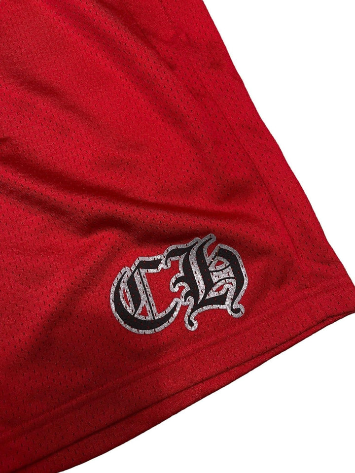 Chrome Hearts Matty Boy "FORM" Mesh Varsity Shorts Red