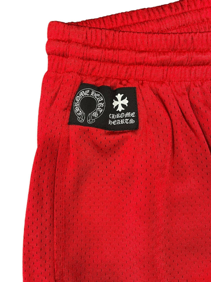 Chrome Hearts Matty Boy "FORM" Mesh Varsity Shorts Red