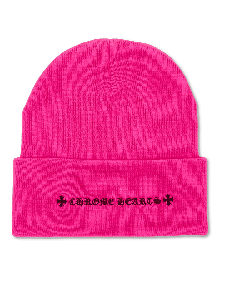 Chrome Hearts Triple Cross Beanie Pink