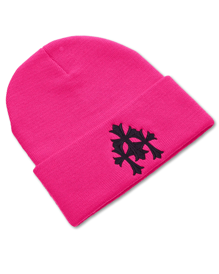 Chrome Hearts Triple Cross Beanie Pink