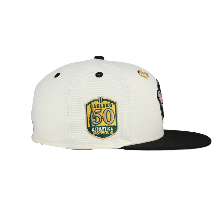 Oakland Athletics Stomper Mascot 50th Anniversary Patch 59Fifty Fitted Hat