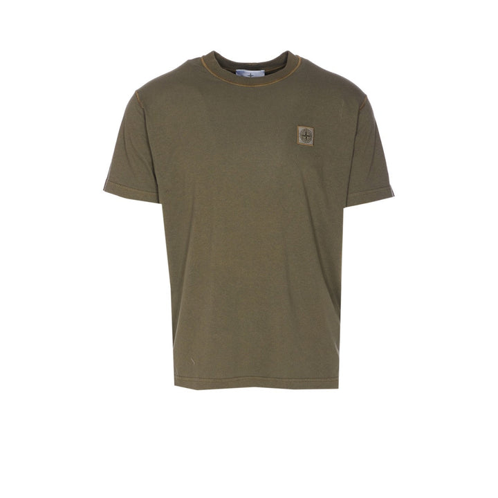 Stone Island Men Compass Patch Logo T-Shirt